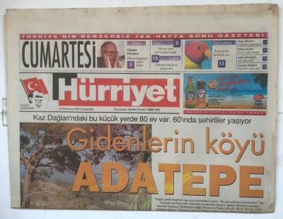 Hürriyet Gazetesi 15 Temmuz 2000 - Kaz Dağlarındaki Bu Küçük Yerde 80 Ev Var . 60ında Şehirliler Yaşıyor GZ7831 - 1