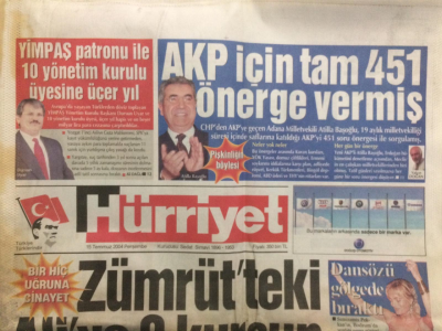 Hürriyet Gazetesi 15 Temmuz 2004 - Atilla Başoğlu Akp İçin Tam 451 Önerge Vermiş GZ27812 - 1