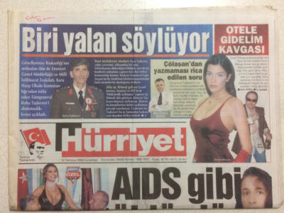 Hürriyet Gazetesi 15 Temmuz 2006 - Melih Gökçek,Oğlum Çankaya Adayı GZ24771 - 1