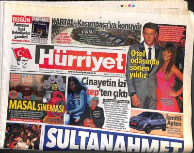 Hürriyet Gazetesi 15 Temmuz 2013 - Ünal Aysalın Tatili Yunan Medyasında GZ106902 - 1