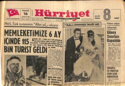 Hürriyet Gazetesi 16 Ağustos 1965 - Gönül Yazarın Eski Kocası GZ77621 - 1