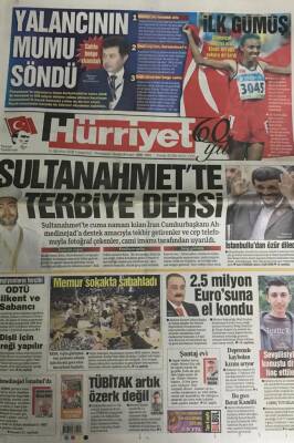 Hürriyet Gazetesi 16 Ağustos 2008-Sultanahmette Terbiye Dersi GZ45384 - 2
