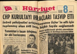 Hürriyet Gazetesi 16 Aralık 1962 - İnönü Dörtler Askeri İdare İstediler , dedi GZ67434 - 1