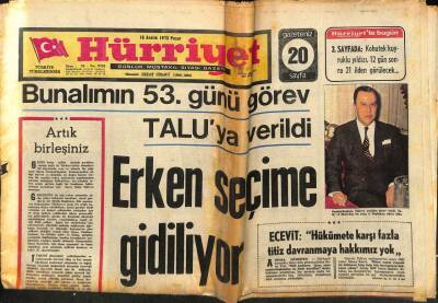 Hürriyet Gazetesi 16 Aralık 1973 - Trakyada Selden Köprüler Yıkıldı GZ82160 - 1