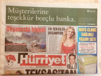 Hürriyet Gazetesi 16 Aralık 2010 - Aziz YıldırımEvde Kılıbığım Stadyumda Korkum Yok GZ40084 - 1