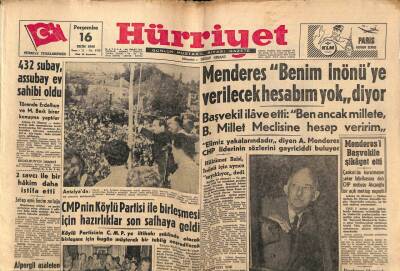 Hürriyet Gazetesi 16 Ekim 1958 - Grip Salgını Konya Vilayetini Sarıyor GZ56181 - 1
