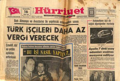 Hürriyet Gazetesi 16 Ekim 1968 - Türk İşçileri Daha Az Vergi Verecek GZ72103 - 1