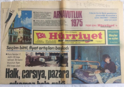 Hürriyet Gazetesi 16 Ekim 1975 - Halk Çarşıya Pazara Çıkamaz Hale Geldi - GZ19857 - 1