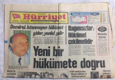 Hürriyet Gazetesi 16 Ekim 1979 - Yeni Bir Hükümete Doğru - GZ19926 - 1