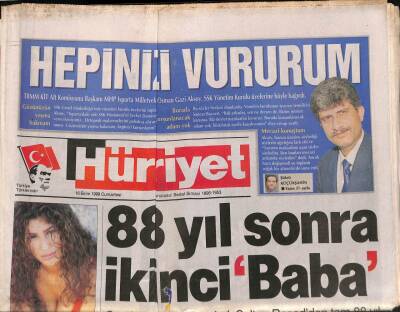 Hürriyet Gazetesi 16 Ekim 1999 - Ermeni Film Devinden 1 Milyon Dolar Bağış - Bankada Para Unutan Ünlüler GZ91984 - 1