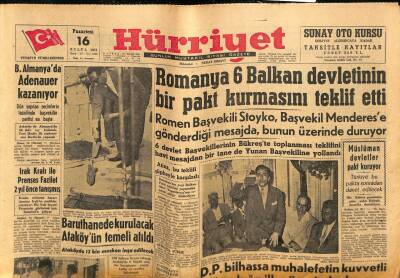Hürriyet Gazetesi 16 Eylül 1957 - Irak Kralı İle Prenses Fazilet 2 Yıl Önce Tanışmış GZ80960 - 1