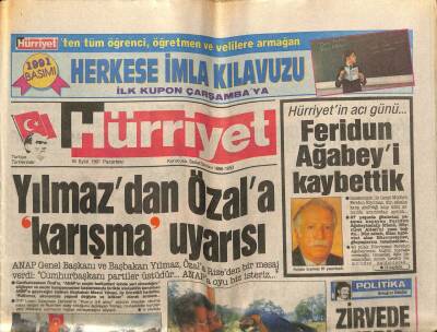 Hürriyet Gazetesi 16 Eylül 1991 - Talabani , Ankarada Temsilcilik Açıyor GZ62512 - 2