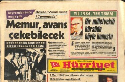 Hürriyet Gazetesi 16 Haziran 1984 - İzmir'in İki Turizm Hazinesi - Memur Avans Çekebilecek GZ3360 - Gökçekoleksiyon
