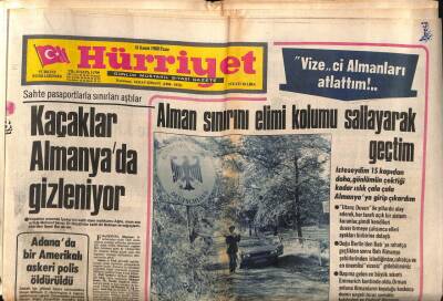 Hürriyet Gazetesi 16 Kasım 1980 - Adanada Bir Amerikalı Asker Polis Öldürdü GZ56285 - 1