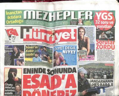 Hürriyet Gazetesi 16 Mart 2015 - Eninde Sonunda Esada Döneriz GZ104887 - 1