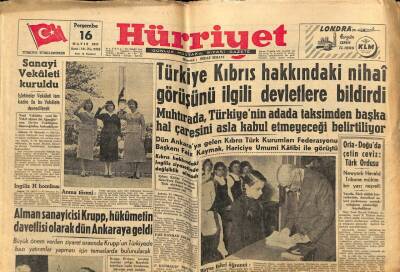 Hürriyet Gazetesi 16 Mayıs 1957 - Sanayi Vekaleti Kuruldu GZ68825 - 1