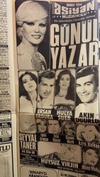 Hürriyet Gazetesi 16 Mayıs 1980 - Gazino Afişi * Gönül Yazar - Hülya Süer - Seyyal Taner - Akın Uğurlu GZ69538 - 2
