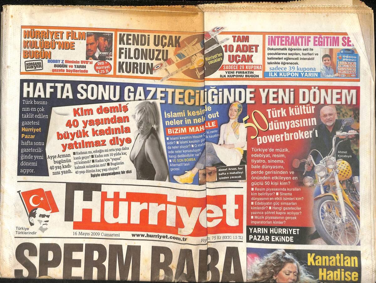 Hürriyet Gazetesi 16 Mayıs 2009 - Almanya'ya Sözlü Olarak Çifte Nota - Yunanistan İzmir'i Tartışıyor GZ159598 - 1