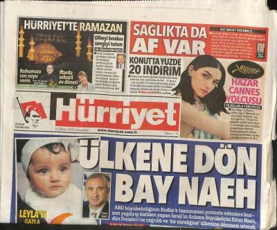 Hürriyet Gazetesi 16 Mayıs 2018 - Göçmen Faciası 3ü Çocuk 7 Ölü GZ84903 - 1