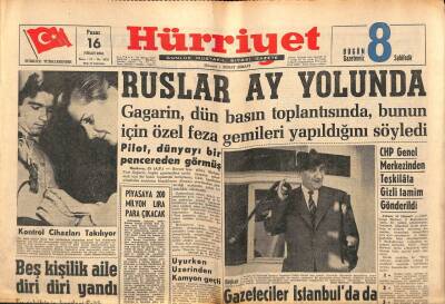 Hürriyet Gazetesi 16 Nisan 1961 - Gazeteciler İstanbulda da Gürselin Peşini Bırakmadı GZ91634 - 1