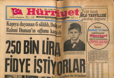 Hürriyet Gazetesi 16 Nisan 1971 - Kapıya Dayanan 6 Silahlı , Doktor Rahmi Duranın Oğlunu Kaçırdı GZ67871 - 1