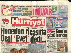 Hürriyet Gazetesi 16 Nisan 1992 - Şamın Gözü Korktu GZ60912 - 1