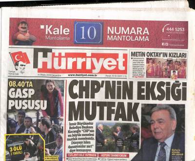 Hürriyet Gazetesi 16 Nisan 2014 - Mansur Yavaş İttifakı Başardı - Gribi Önleyen Sprey GZ100264 - 2