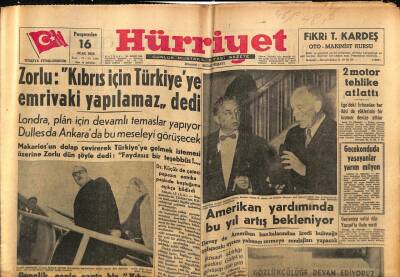 Hürriyet Gazetesi 16 Ocak 1958 - Darende Hükümet Konağı Kül Oldu GZ81080 - 1
