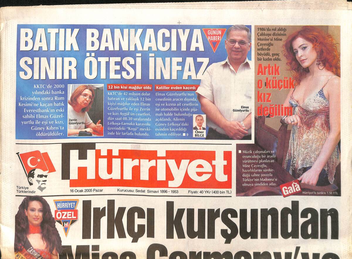 Hürriyet Gazetesi 16 Ocak 2005 - ABD Askeri Babil'i Harap Etti - Galatasaray, Schalke 04 Karşısında Şov Yaptı GZ154128 - 1