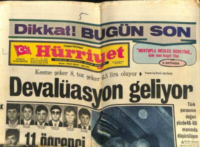 Hürriyet Gazetesi 16 Şubat 1975 - Emel Sayın, Nilüfer, Sevim Tuna, Ajda Pekkan, Muazzez Abacı Gazino Afişi GZ88178 - 1