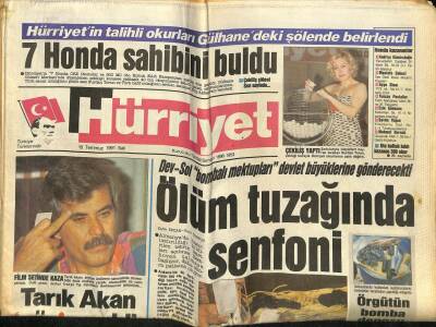 Hürriyet Gazetesi 16 Temmuz 1991 - Tarık Akan Göze Geldi GZ60824 - 1