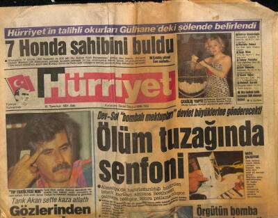 Hürriyet Gazetesi 16 Temmuz 1991 - Tarık Akan Sette Kaza Atlattı Gözlerinden Oluyordu - Pakdemirli Yeni Uçak Denedi... GZ93612 - 1