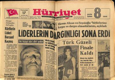 Hürriyet Gazetesi 17 Ağustos 1963 - Denizden Oto İle Beyruta Gideceklerini Dünyaya İlan Edip Karadan Gittiler GZ68809 - 1
