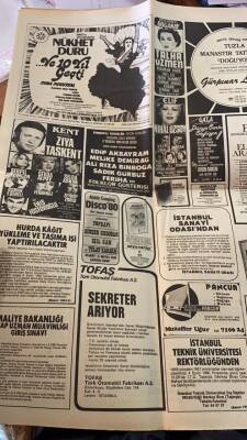 Hürriyet Gazetesi 17 Ağustos 1980 - Gazino Afişleri Edip Akbayram - Ziya Taşkent - Talha Özmen - Nükhet Duru GZ69190 - 4