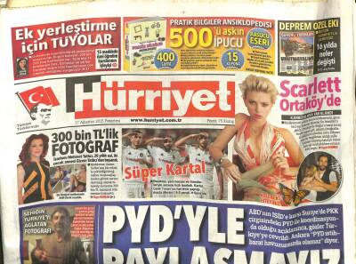Hürriyet Gazetesi 17 Ağustos 2015 - Vartoda Sokağa Çıkma Yasağı GZ99945 - 1