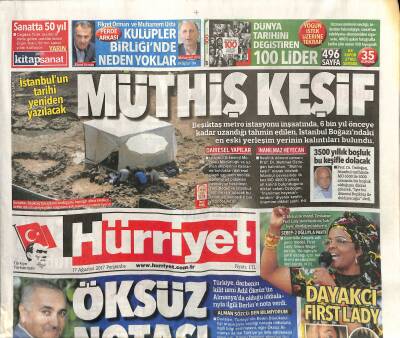 Hürriyet Gazetesi 17 Ağustos 2017 - Trump ABDyi Karıştırdı - Marmara Depreminin 18. Yılı GZ125666 - 1