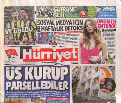 Hürriyet Gazetesi 17 Eylül 2018 - Kredi Kartı Faizleri Artırıldı - Papadan Mafyaya Dini Ayar GZ124267 - 1