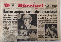 Hürriyet Gazetesi 17 Haziran 1960 - Hazine Açığına Karşı Tahvil Çıkarılacak , Temyiz Ve Adliyede Temizlik GZ16521 - 2