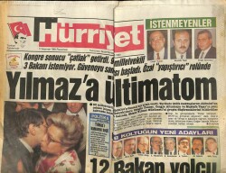 Hürriyet Gazetesi 17 Haziran 1991 - Akbulut , Özalla Köşkte Tartıştı GZ62369 - 1