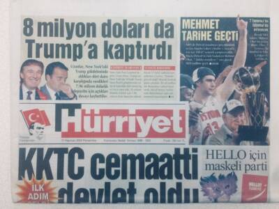Hürriyet Gazetesi 17 Haziran 2004 - Uzanlar 8 Trilyon Doları Trumpa Kaptırdı GZ46665 - 1