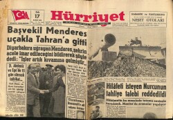 Hürriyet Gazetesi 17 Kasım 1959 - Başvekil Menderes Uçakla Tahrana Gitti GZ68856 - 1