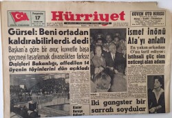 Hürriyet Gazetesi 17 Kasım 1960 - İsmet İnönü ATAyı Anlattı , Gürsel Beni Ortadan Kaldırabilirlerdi Dedi GZ16498 - 1