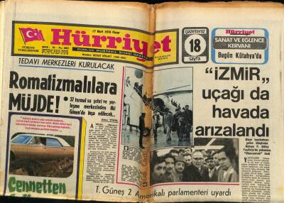Hürriyet Gazetesi 17 Mart 1974 - NIXON , Herkesi Tehdit Etti GZ69987 - 2