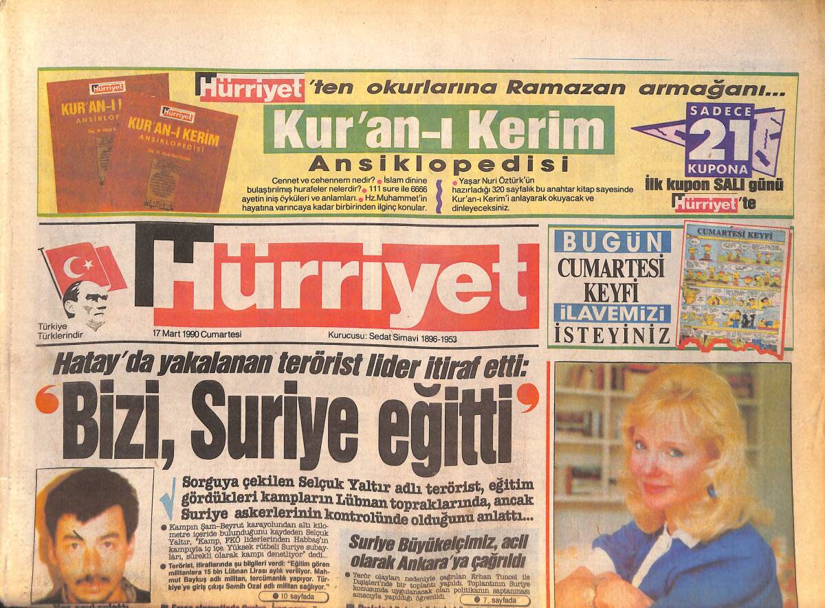 Hürriyet Gazetesi 17 Mart 1990 - Özal , Akbulut'a Soğuk Davrandı - Dalan'dan Sonra Ecevit de Bayan Başkan Buldu GZ133059 - 1