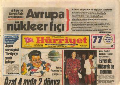 Hürriyet Gazetesi 17 Mayıs 1985 - Mısır Devlet Başkanı Süper Korunmada - Özal , 4 Ayda 2 Dünya Turu Attı GZ93486 - 1