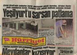Hürriyet Gazetesi 17 Mayıs 1987 - Yeşilyurtu Sarsan Patlama GZ62330 - 2