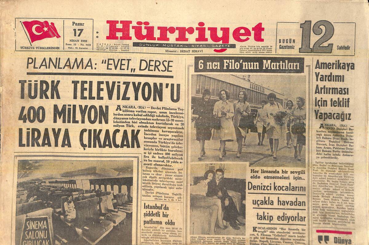 Hürriyet Gazetesi 17 Nisan 1966 - Galatasaraylı Haşim Ankara'da Yakalandı - 19 Mayıs Stadında Zorlu Bir Mücadele Beşiktaş-Hacettepe GZ156702 - 1