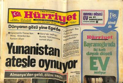 Hürriyet Gazetesi 17 Nisan 1975 - Marmaris`te Korsan Filmi Çekilecek, Burt Lancaster Türkiye`ye Geliyor GZ88192 - 1