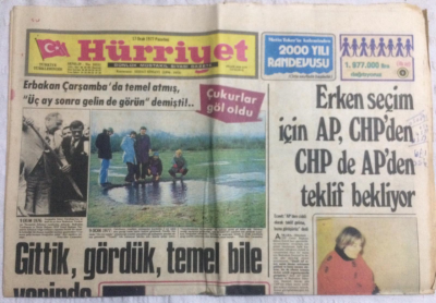 Hürriyet Gazetesi 17 Ocak 1977 - Erken Seçim İçin Ap,Chpden Chp,Apden Teklif Bekliyor - GZ19834 - 1