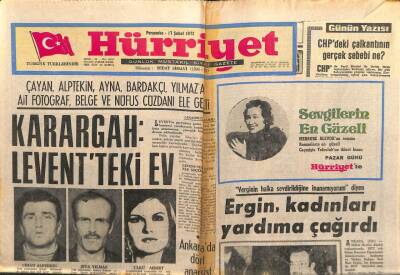 Hürriyet Gazetesi 17 Şubat 1972 - Sait Naci Ergin Kadınları Yardıma Çağırdı GZ103463 - 1